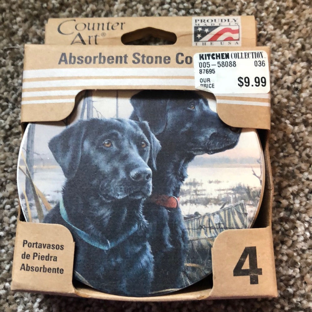 Black lab coasters